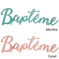 Decoration de Table Lettres Bapteme - Coloris au Choix | jourdefete.com