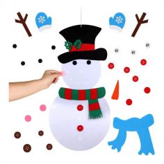 bonhomme de neige en feutrine DIY de 100 cm | jourdefete.com