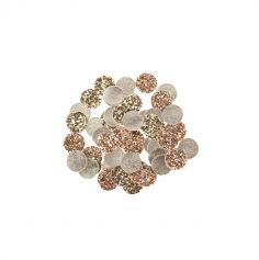 confettis de table ronds avec paillettes champagne et rose et gold | jourdefete.com
