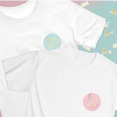 Pack de 16 stickers pour t-shirt - Fille ou Garçon ? - Collection Gender Reveal
