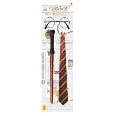 Pack accessoires baguette lunettes et cravate Harry Potter™ pour adulte