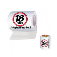 Papier toilette humoristique anniversaire : 18 ans