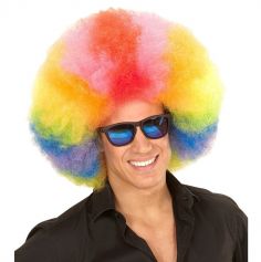 clown-perruque-afro-multicolore-arc-en-ciel-carnaval-disco|jourdefete.com