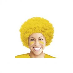 perruque-bouclee-jaune-fun-pas-cher | jourdefete.com