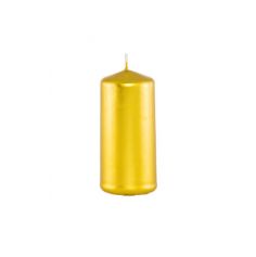 Petite bougie cylindrique de 6 cm couleur or | jourdefete.com