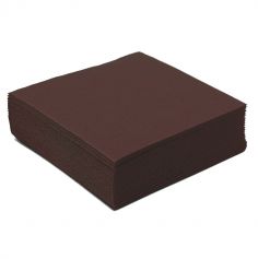 50 Petites Serviettes Microgaufrées - Chocolat