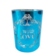 Photophore Vintage With Love Turquoise