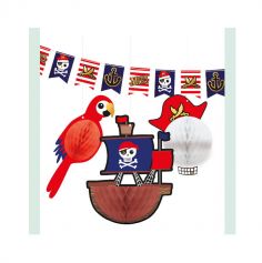 kit de decoration collection pirate rouge | jourdefete.com