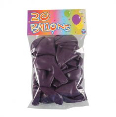 20 Ballons de Baudruche Prune 