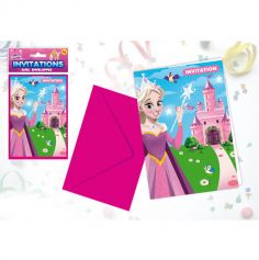 Cartes d'invitation + Enveloppes P'tite Princesse