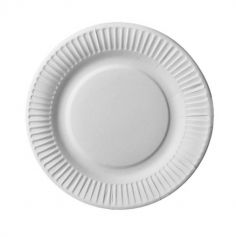 25 Assiettes en carton - 19 cm - Blanc - "Pure" | jourdefete.com