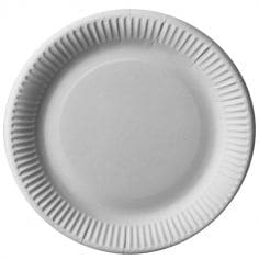 25 Assiettes en Carton - 23 cm - Blanc - "Pure" | jourdefete.com