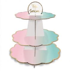 Présentoir à cupcakes - Fille ou Garçon ? - Collection Gender Reveal | jourdefete.com