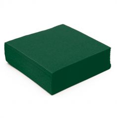 50 Serviettes Microgaufrées - Vert Sapin