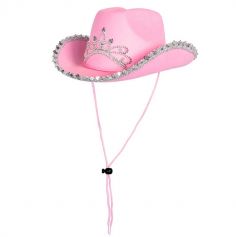 Chapeau Cowgirl Fille - Rose | jourdefete.com