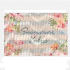 Set de table 30x45 imprimé "Summer Vibes" - Flamant rose | jourdefete.com