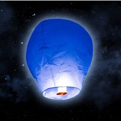 Lanterne volante "ballon" - Bleu Roi