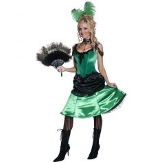 Déguisement Danseuse Cabaret Robe Verte Femme