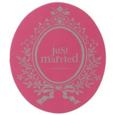 Sticker Just Married fushia