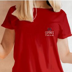 T-Shirt Affectif - Les Copines c'est la vie - Collection Famille d'Amour - Taille au choix