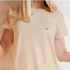 T-Shirt Affectif - Mamie en or - Collection Famille d'Amour - Taille au choix