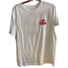 T-shirt blanc et rouge Feria pour Homme - Taille au Choix