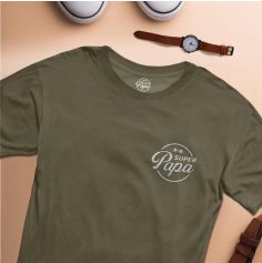 T-Shirt Brodé - Super Papa - Taille au choix