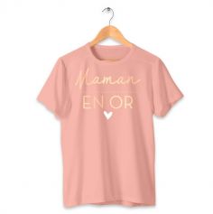T-shirt pour femme " Maman en Or " - Taille au Choix