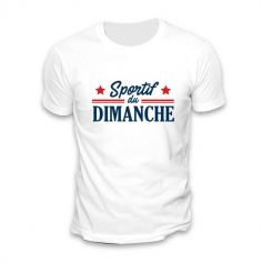 t-shirt homme sportif du dimanche taille au choix | jourdefete.com