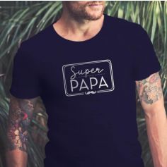 T-shirt pour homme " Super Papa " - Taille au Choix