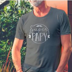 T-shirt pour homme " Super Papy " - Taille au Choix