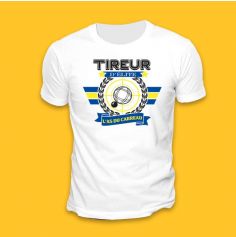 T-shirt pour homme " Tireur d'Elite " pétanque - Taille au Choix