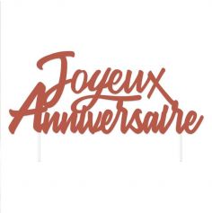 Top Gâteau - Joyeux Anniversaire - Collection Terracotta | jourdefete.com