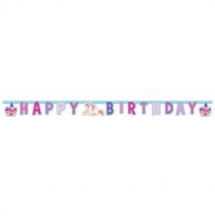 Guirlande en Carton "Happy Birthday" - Licorne