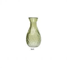 Vase ovale en verre - 10 cm - Couleur au choix
