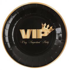 assiettes-VIP-anniversaire-or-noir|jourdefete.com