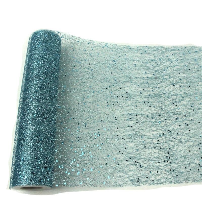 Chemin de table Glitter 30cm x 500cm - Bleu Polaire - Jour de Fête -  Boutique Jour de fête