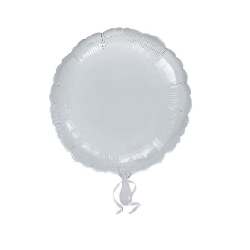 Ballon Hélium Rond Argent - Jour de Fête - Boutique Jour de fête