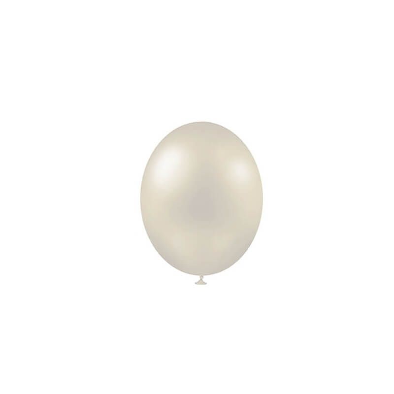 Ballon de baudruche latex : 5 ballons argent métallisés