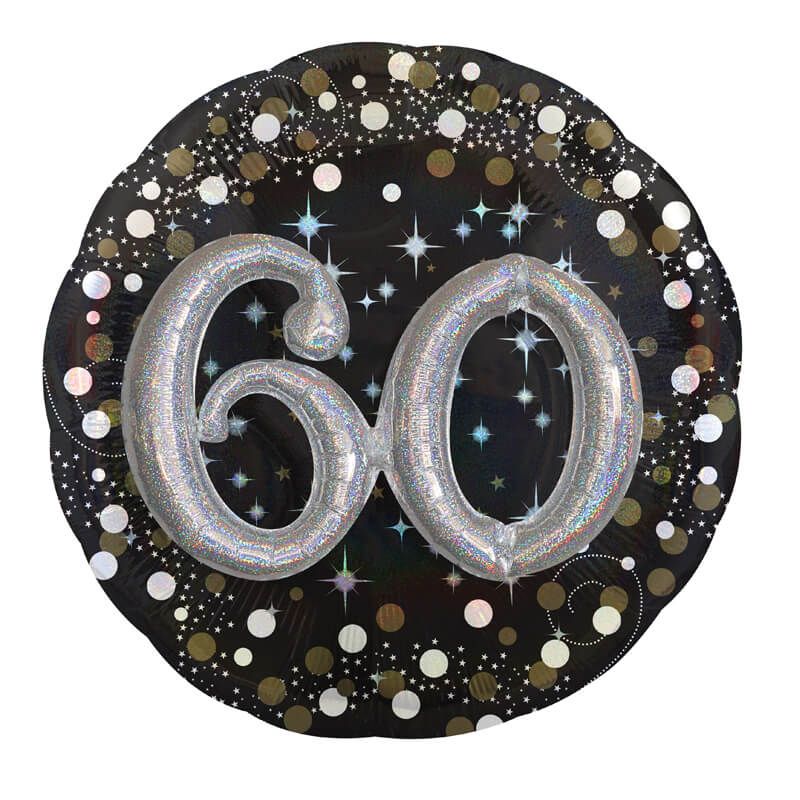 Ballon Métallique Hélium - 60 ans - Jour de Fête - 60