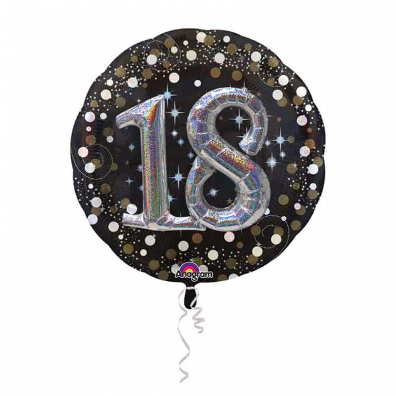 Ballon Métallique Hélium - 18 ans - Jour de Fête - Boutique Jour de fête