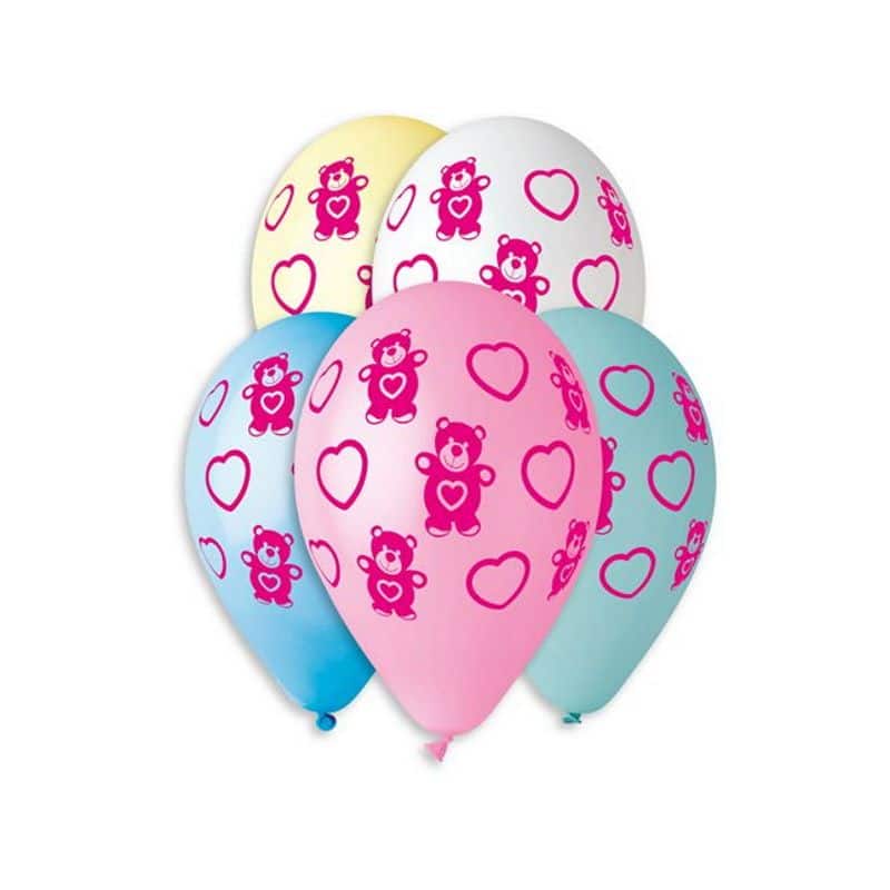 10 Ballons Ourson - 30 cm - Couleurs Assorties - Jour de Fête - Ballons -  Ballon et Accessoire