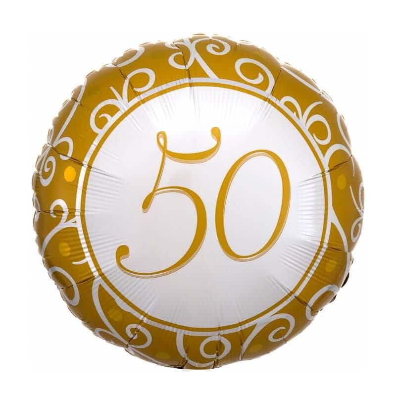 Bluelves 50 Anniversaire Or Ballon,Ballons 50 Ans de Mariage,50