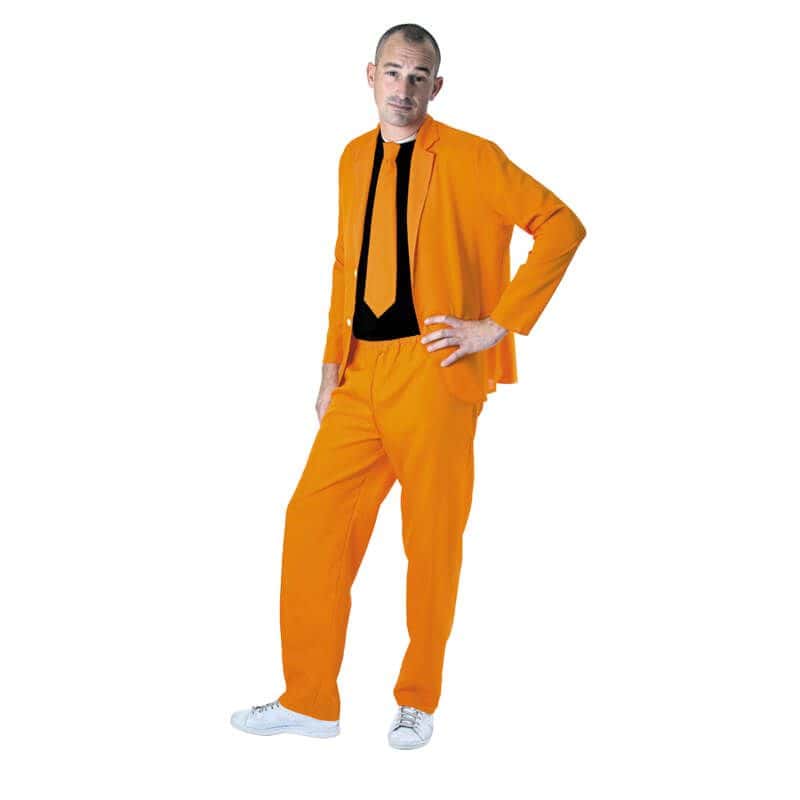 Costume disco orange fluo pour femme - Habillage des vêtements