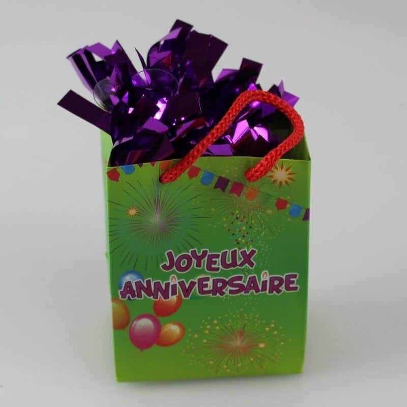 Poids à Ballon Joyeux Anniversaire Vert - Violet - Jour de Fête - Boutique  Jour de fête