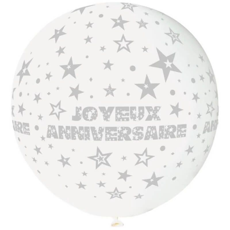 Ballon aluminium rond 43 cm : Joyeux Anniversaire - Confettis - Ballons -  Rue de la Fête