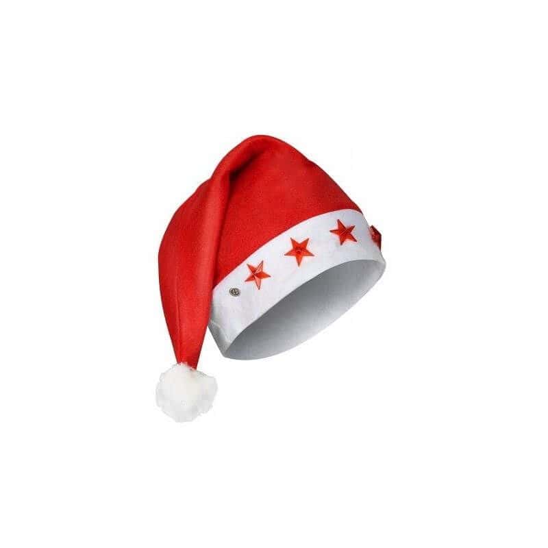 Bonnet de Noël avec étoiles lumineuses - Adulte - Jour de Fête