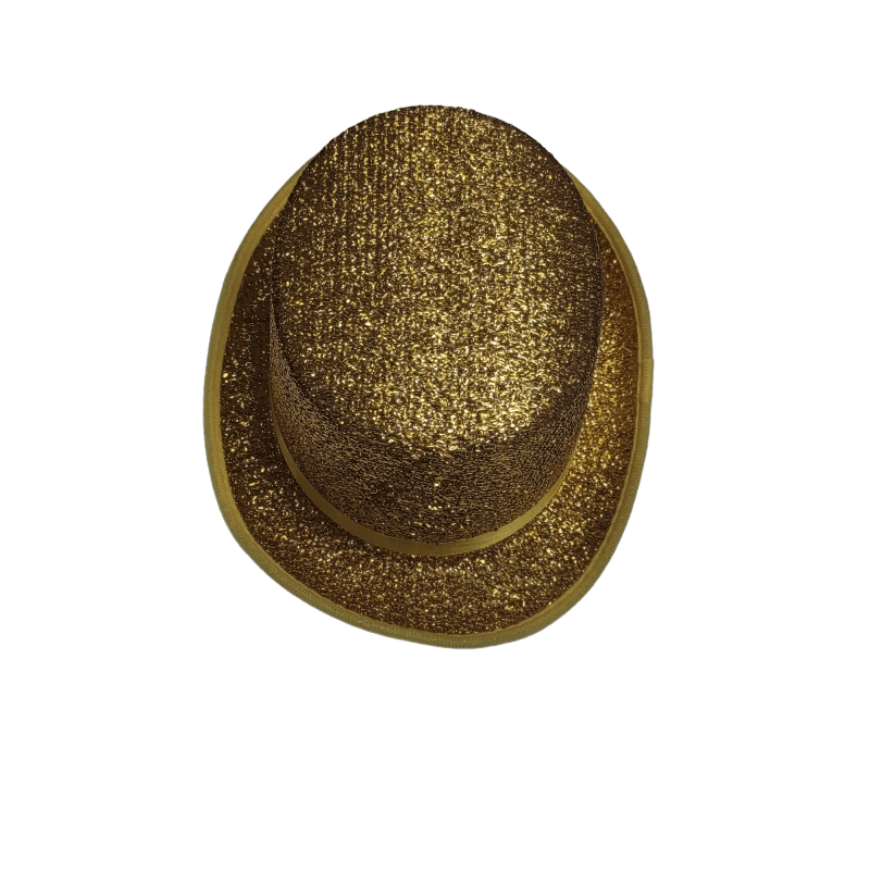 Chapeau cylindrique doré en polyester pour adulte - Jour de Fête