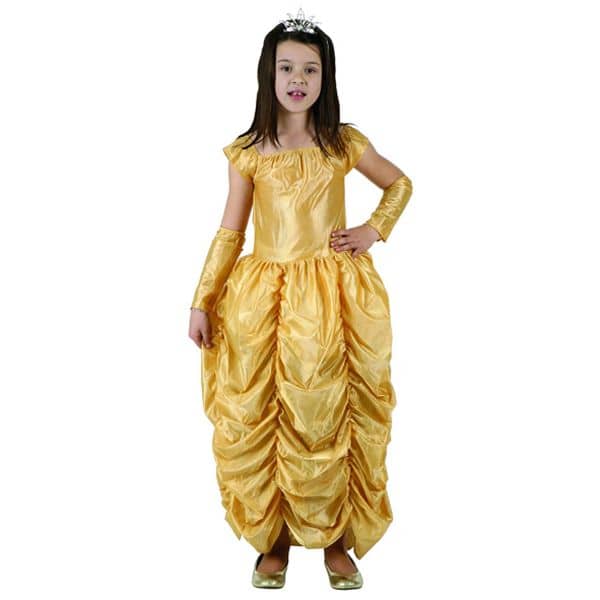 Costume Princesse Robe Dorée Fille - Jour de Fête - Boutique Jour de fête