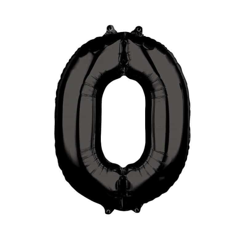 Ballon numéro 30 noir/or, 6 pièces